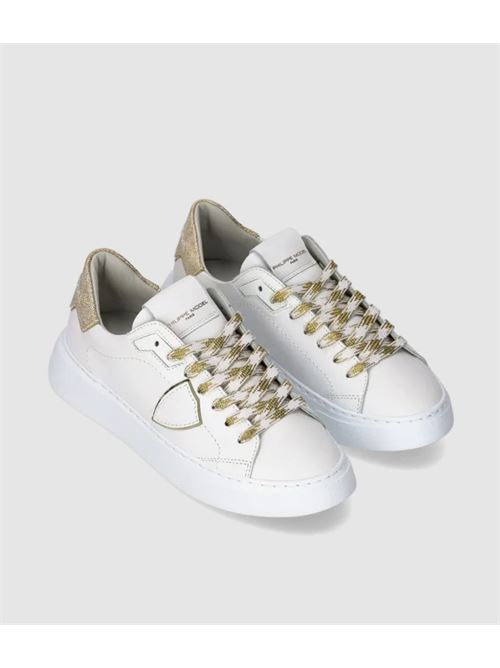 TEMPLE LOW PHILIPPE MODEL | A009625VG12 VEAU GLITTER_BLANC OR